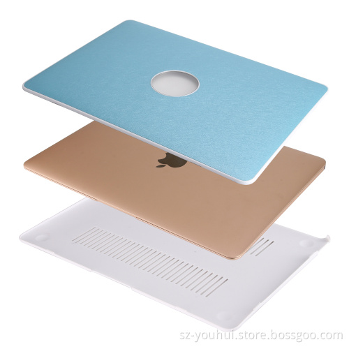 Factory Price Silk Pattern Leather Cover Shell Hard Case for Macbook 11" 12" 13" 15"